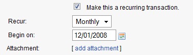 recurring option