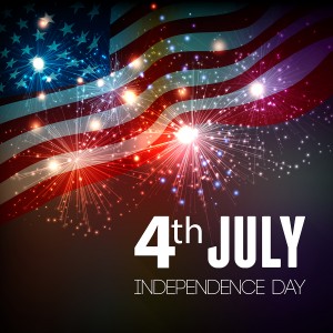 Fireworks background for 4th of July Independense Day