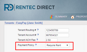 Specify minimum payment amounts.