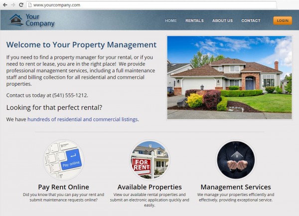 professional property management website