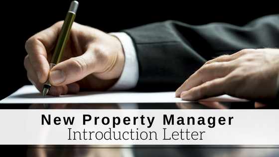 New Property Manager Introduction Letter For Your Renters