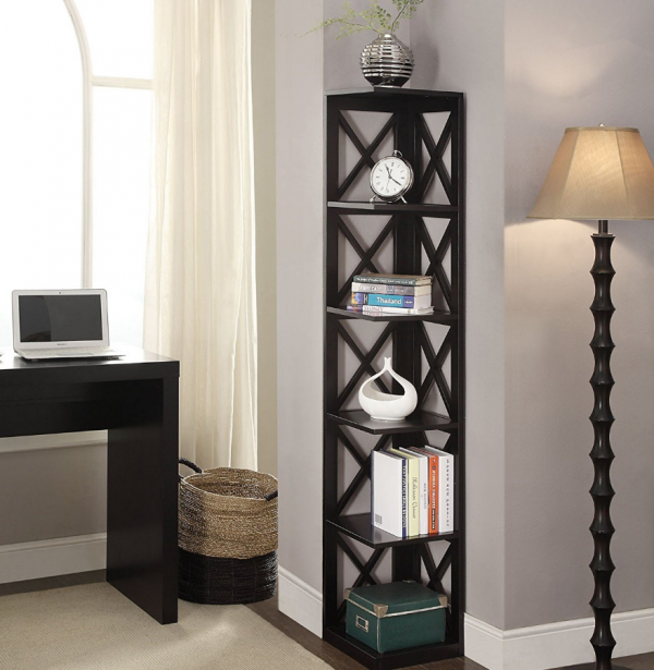 corner bookcase