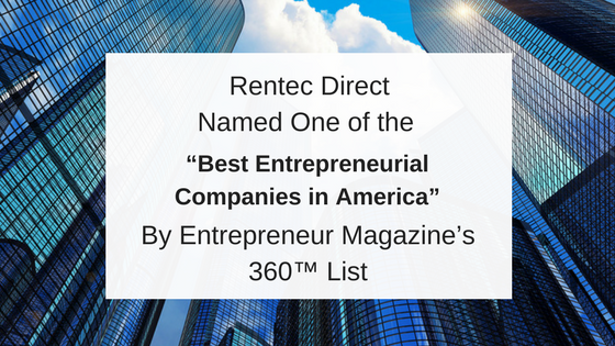 Rentec Direct on Entrepreneur 360™ List from Entrepreneur Magazine