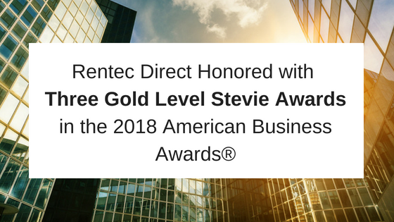 Gold level stevie award Rentec Direct