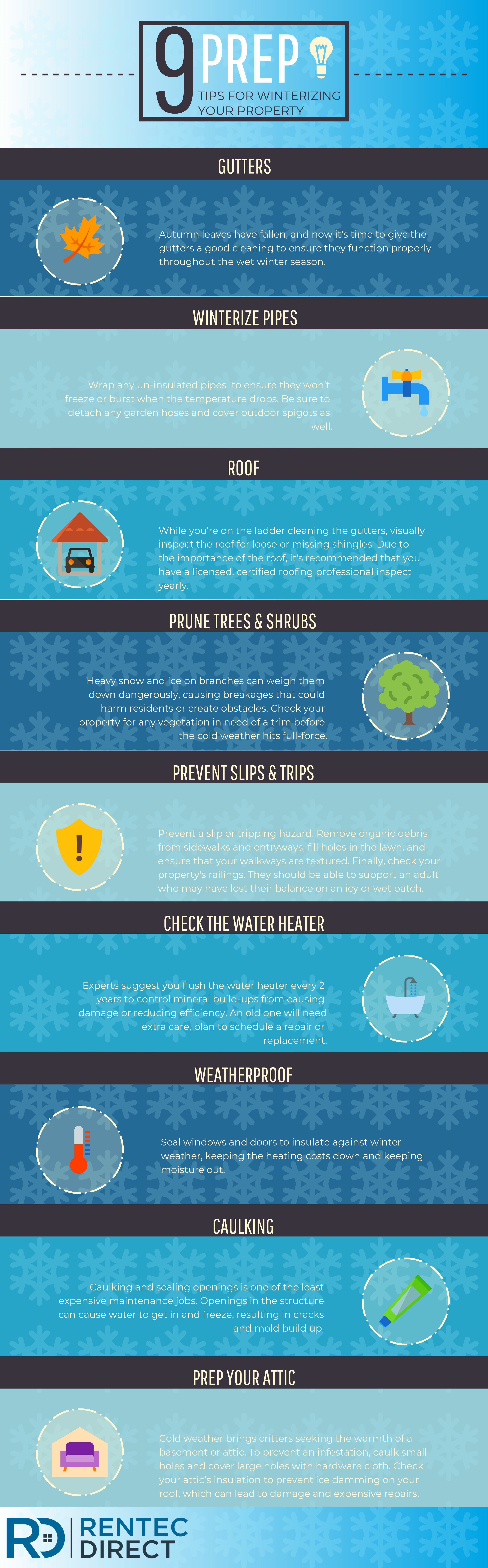9 Prep Tips for Winterizing Your Rental Property Infographic