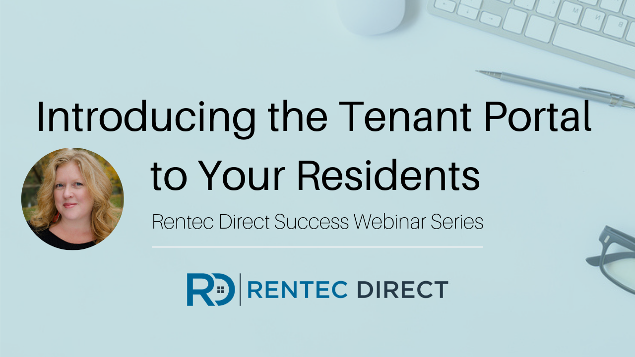 Tenant Portal Rentec Direct Webinar