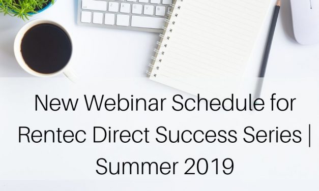 Webinar Schedule for Rentec Direct Success Series | Summer 2019