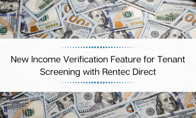 New Income Verification Feature for Tenant Screening with Rentec Direct