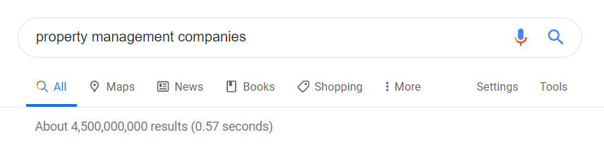 internet search for property management companies