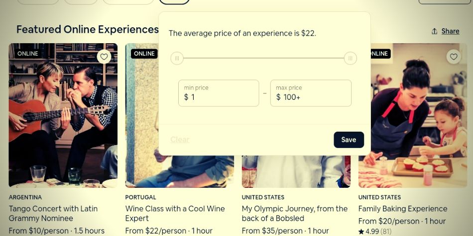Airbnb Offers Online Experiences