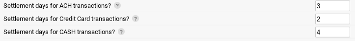 Default Settlement Days Advanced Settings Options