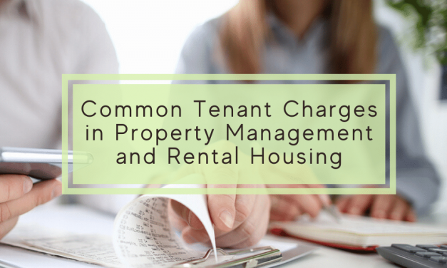 Common Tenant Charges in Property Management and Rental Housing
