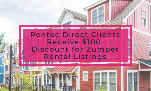 Rentec Direct Clients Receive $100 Discount for Zumper Rental Listings