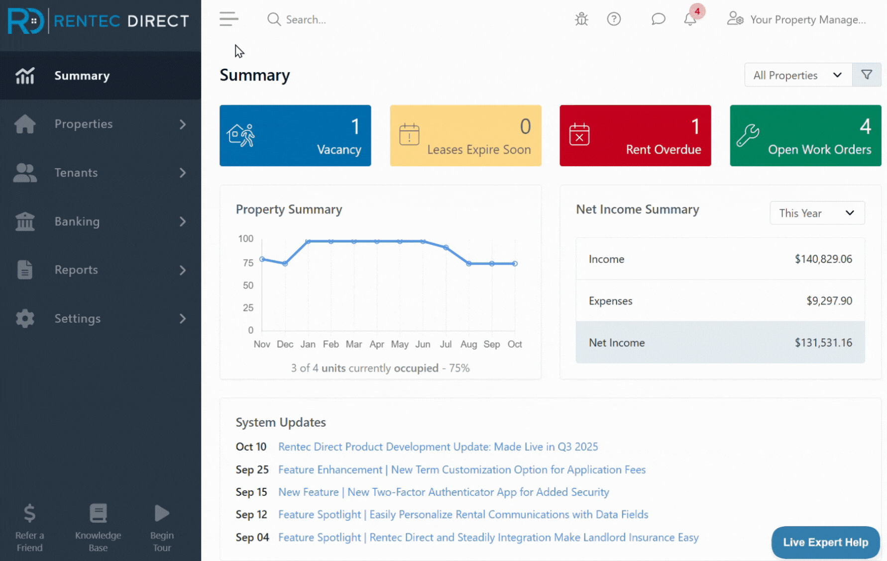 Rentec Direct new menu update