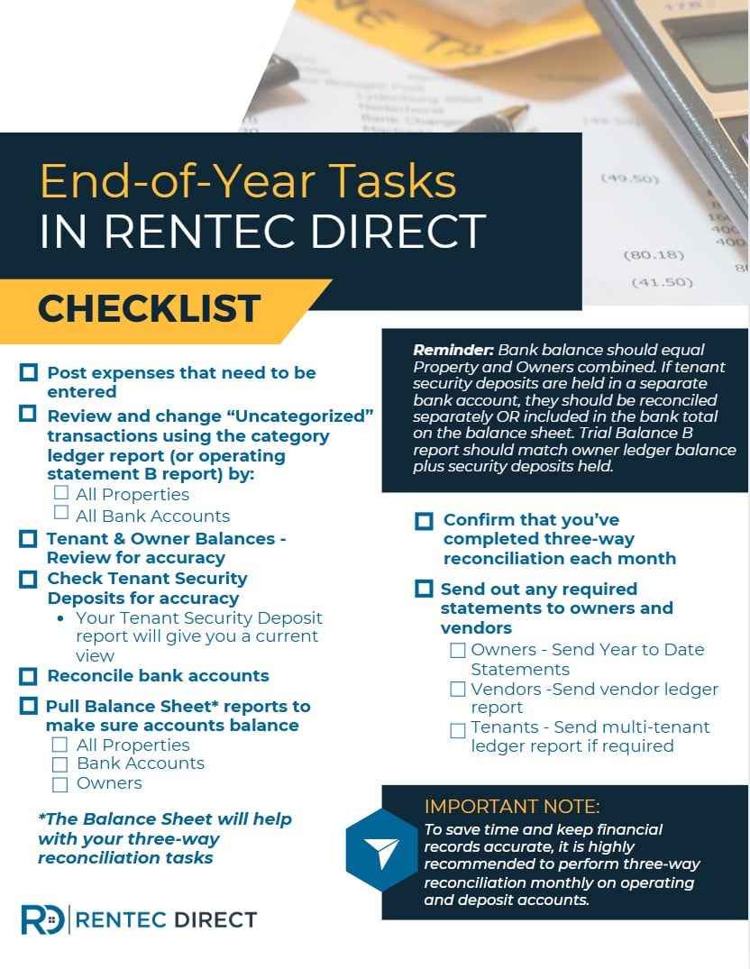 end of year tasks rentec direct