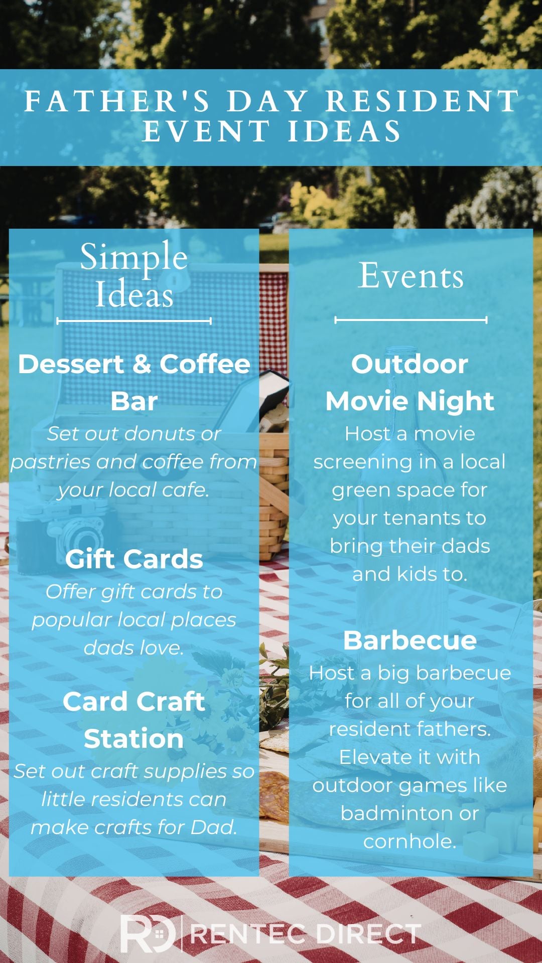 Father's Day Resident Event Ideas List