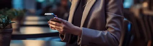 woman using cell phone